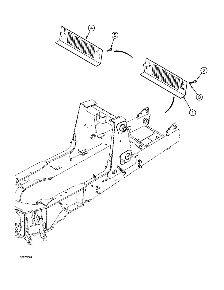 Схема запчастей Case 580SL - (9-070) - PUMP GUARDS (09) - CHASSIS/ATTACHMENTS