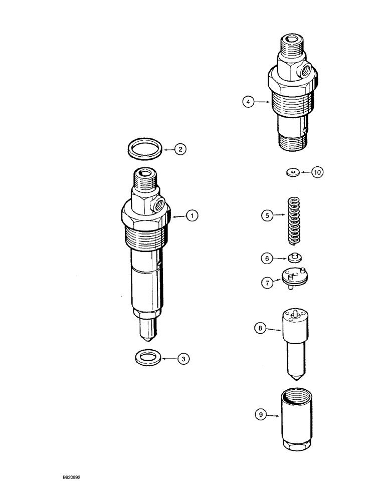 Схема запчастей Case 580SK - (3-16) - FUEL INJECTION NOZZLE, 4T-390 ENGINE, PRIOR TO TRACTOR P.I.N JJG0173468 (03) - FUEL SYSTEM