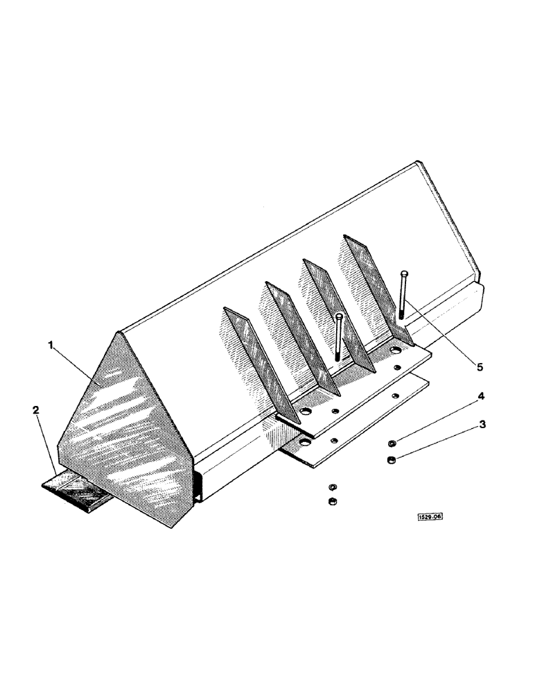 Схема запчастей Case 1529 - (134[B]) - BUCKET, POULTRY YARD BUCKET 