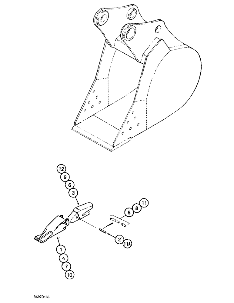 Схема запчастей Case 9020B - (9-106) - ESCO BUCKET TOOTH OPTIONS- *SEE ***NOTE 2*** (09) - CHASSIS