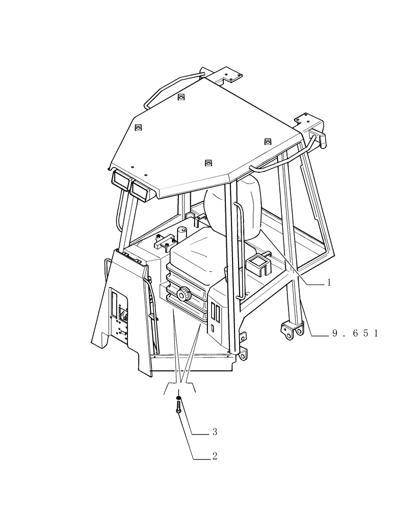 Схема запчастей Case 1850K - (9.667[01]) - HEATED SEAT AT MECHANICAL SOSPENSION KAB 835 PVC - COMPONENTS - OPTIONAL CODE 784336011 (19) - OPTIONS