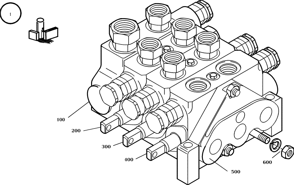 Схема запчастей Case 221D - (23.611[002]) - HYDRAULIC CONTROLS MOUNTING PARTS (OPTION) (S/N 581101-UP) (35) - HYDRAULIC SYSTEMS