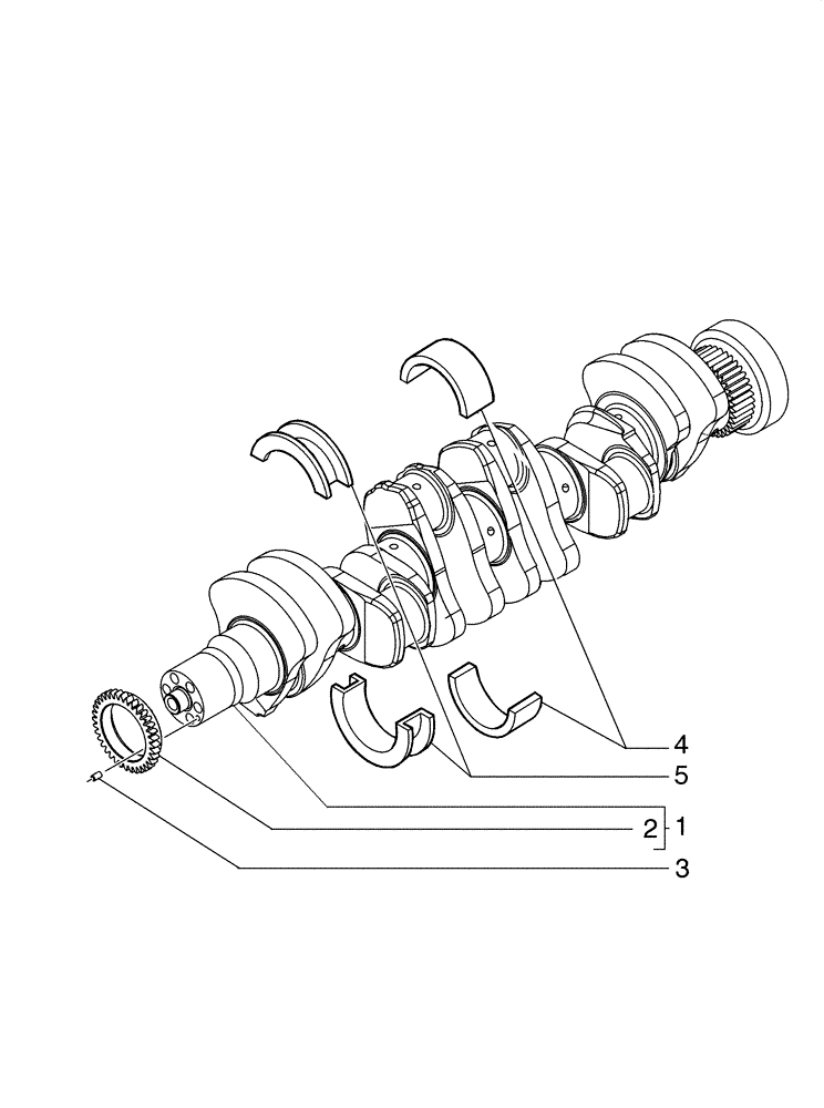 Схема запчастей Case 885B AWD - (02-15[01]) - CRANKSHAFT (02) - ENGINE