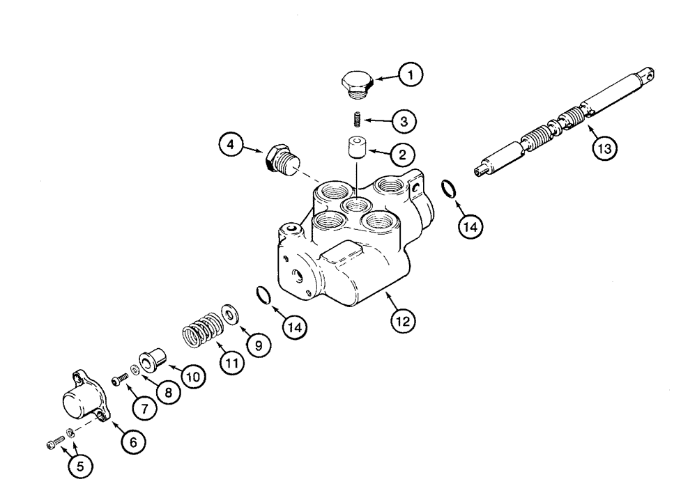 Схема запчастей Case 960 - (08-67) - VALVE ASSY AUXILIARY CONTROL (08) - HYDRAULICS