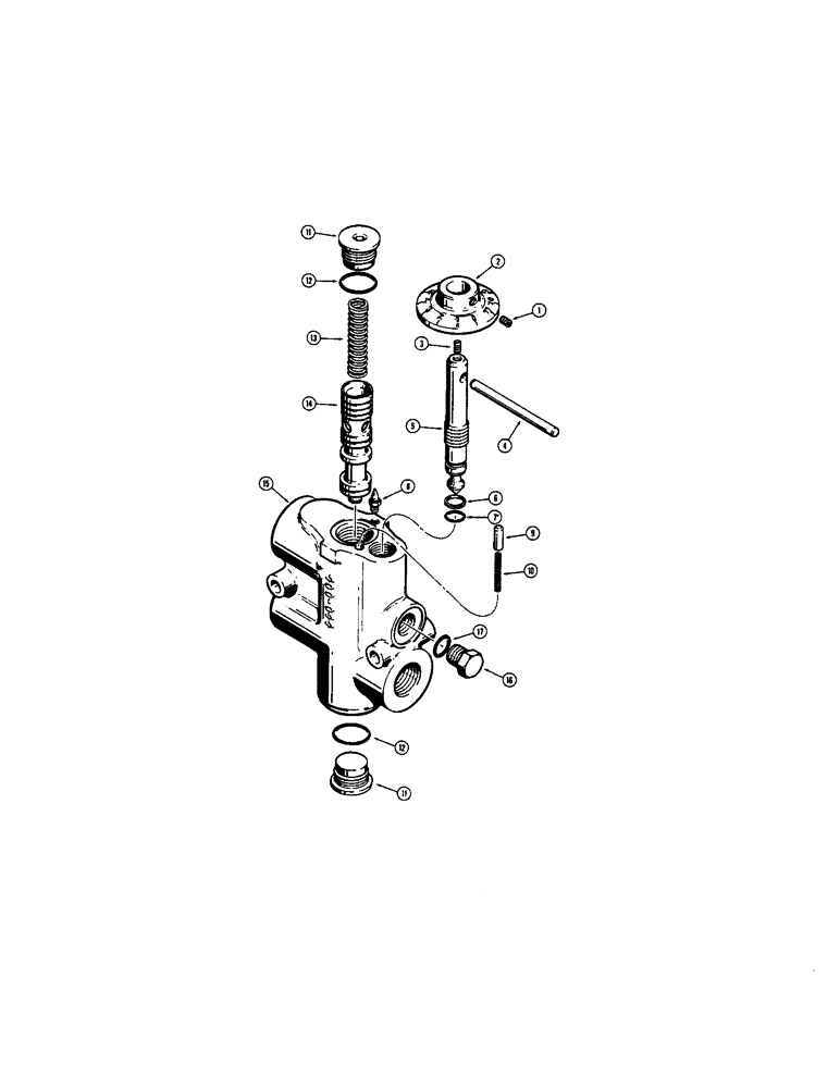 Схема запчастей Case D100XR - (9-20[1]) - D64103 FLOW CONTROL VALVE 