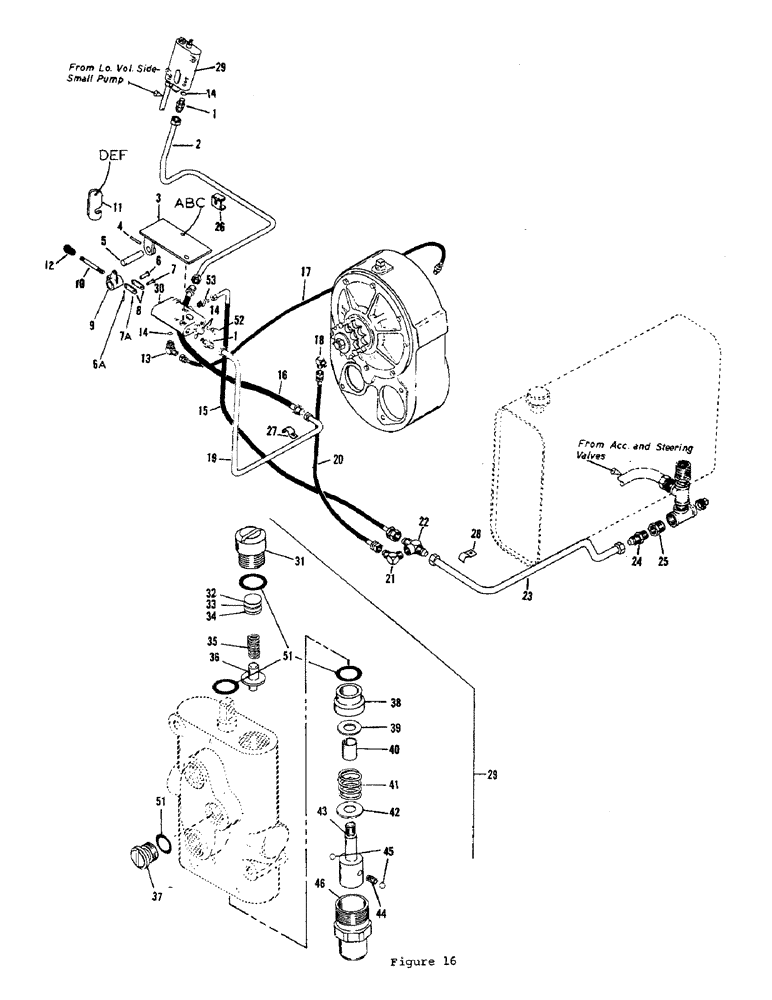 Схема запчастей Case P55 - (34) - PTO CIRCUIT - T-70 TRENCHER ATTACHMENT, SPEC. # 7055-3001 TO 7055-3067 