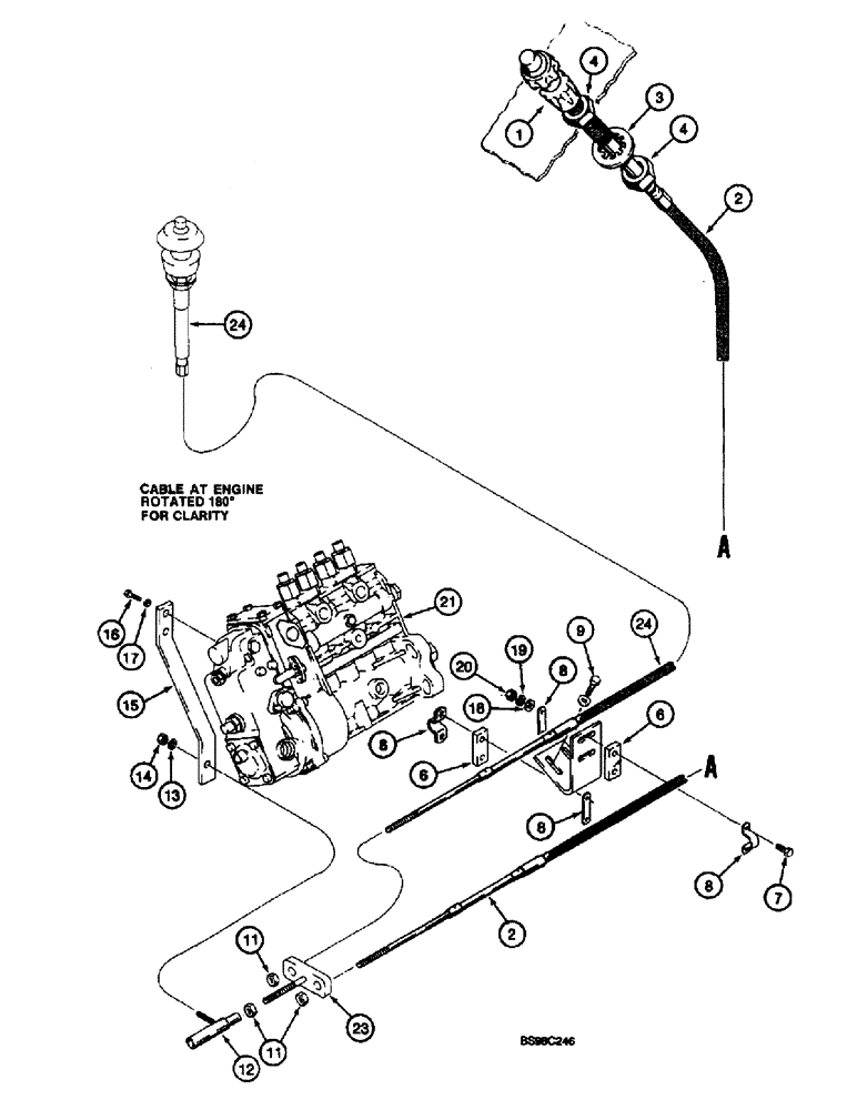 Схема запчастей Case 660 - (3-05E) - THROTTLE & LINKAGE, USED ON MODELS W/ 4-390 EMISSIONS CERTIFIED ENG., W/ J931397 FUEL INJECTION PUMP (03) - FUEL SYSTEM