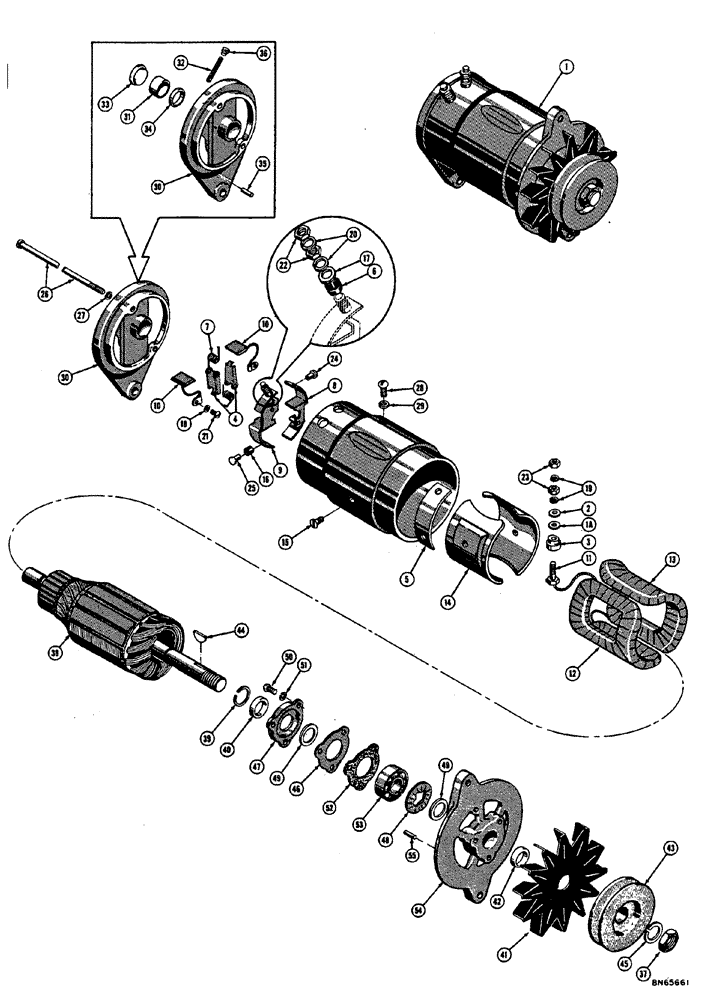 Схема запчастей Case 310E - (016) - D22878 GENERATOR - GAS (06) - ELECTRICAL SYSTEMS