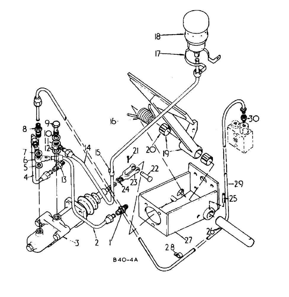 Схема запчастей Case 500 - (04-002[001]) - MASTER CYLINDER AND CONNECTIONS No Description