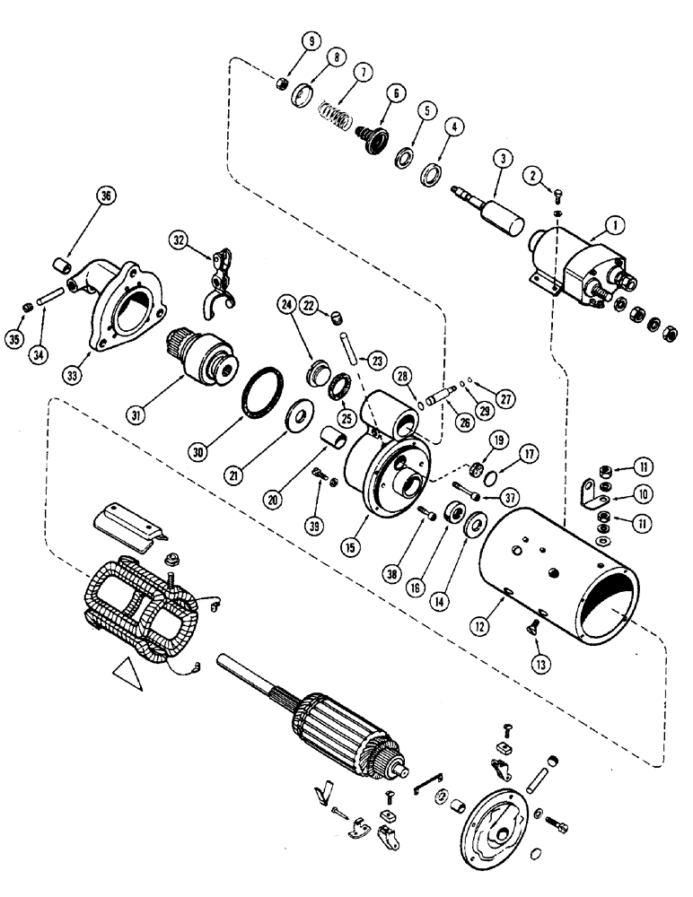 Схема запчастей Case W7E - (066) - A15485 & R20745 STARTERS, (301B) DIESEL ENGINE (04) - ELECTRICAL SYSTEMS