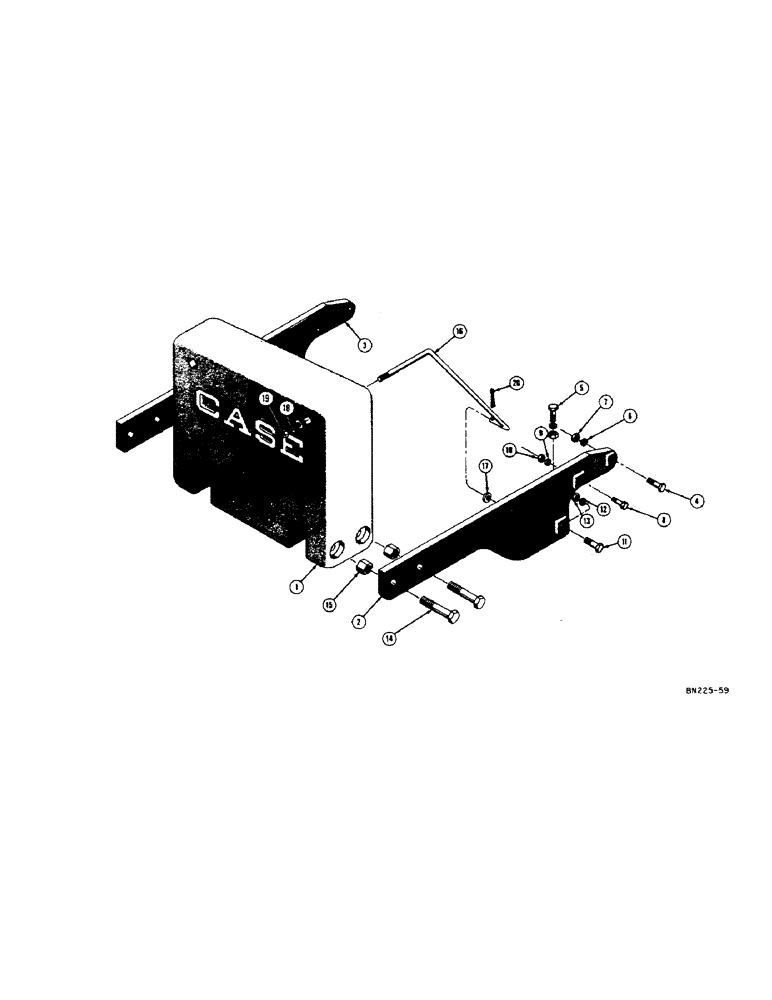 Схема запчастей Case 310D - (112[1]) - REAR COUNTERWEIGHT (1400 LB.) (05) - UPPERSTRUCTURE CHASSIS