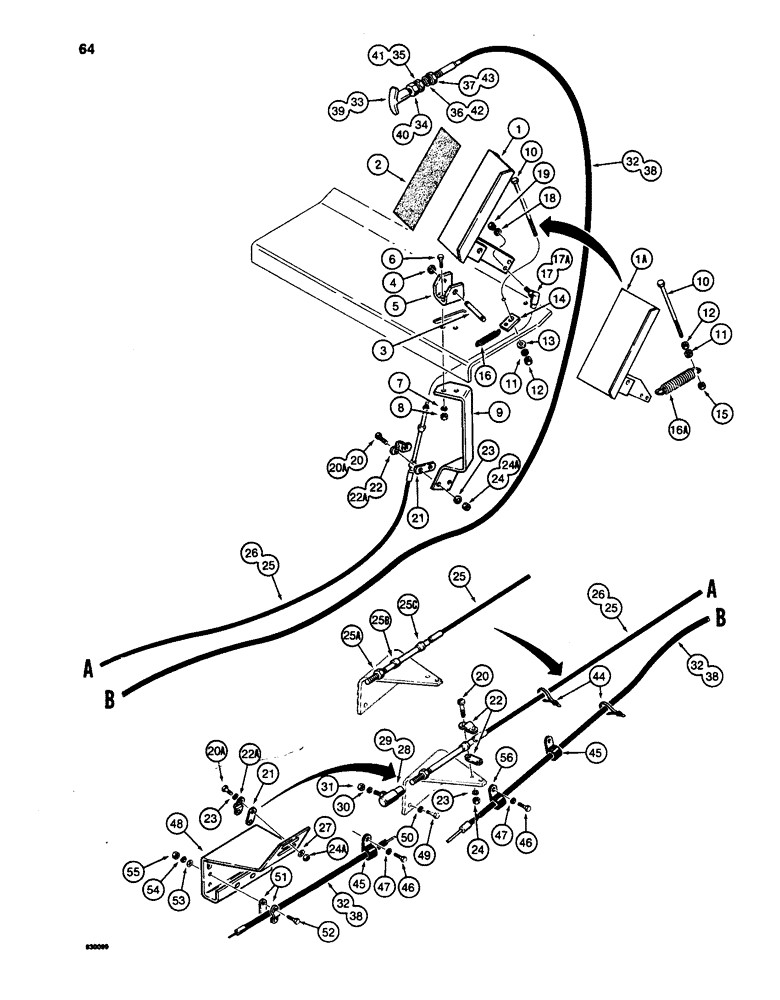 Схема запчастей Case W24C - (064) - ACCELERATOR AND LINKAGE (03) - FUEL SYSTEM