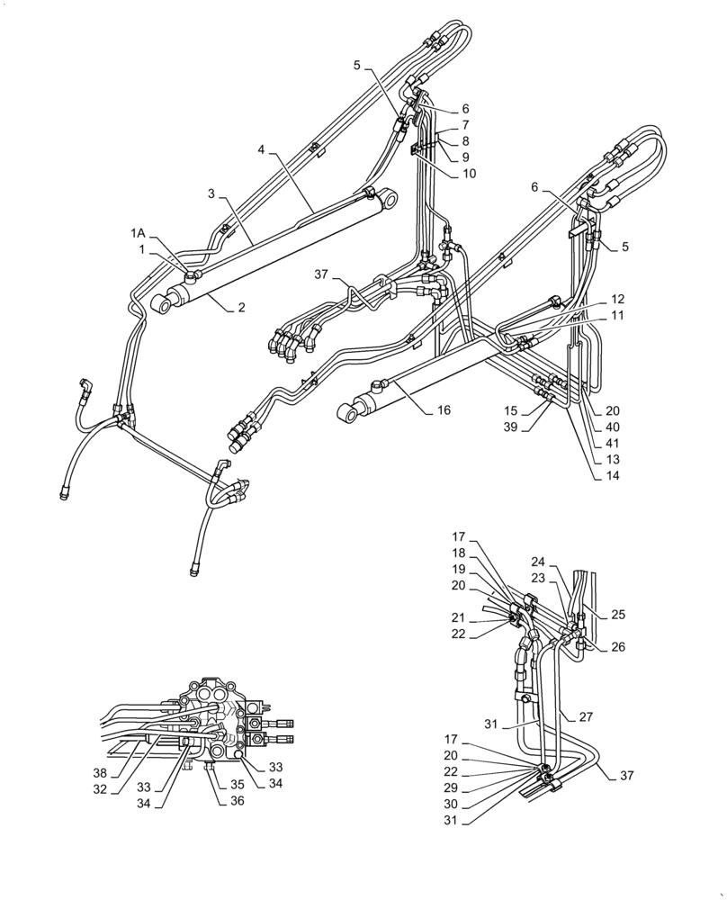 Схема запчастей Case 430 - (08-02) - HYDRAULICS - LIFT (08) - HYDRAULICS