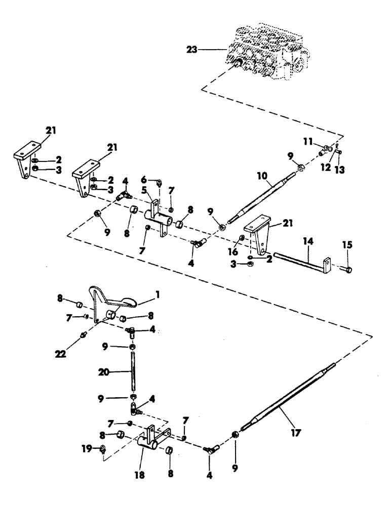 Схема запчастей Case 40EC - (054) - TOOL PEDAL CONTROL AND LINKAGE (05) - UPPERSTRUCTURE CHASSIS