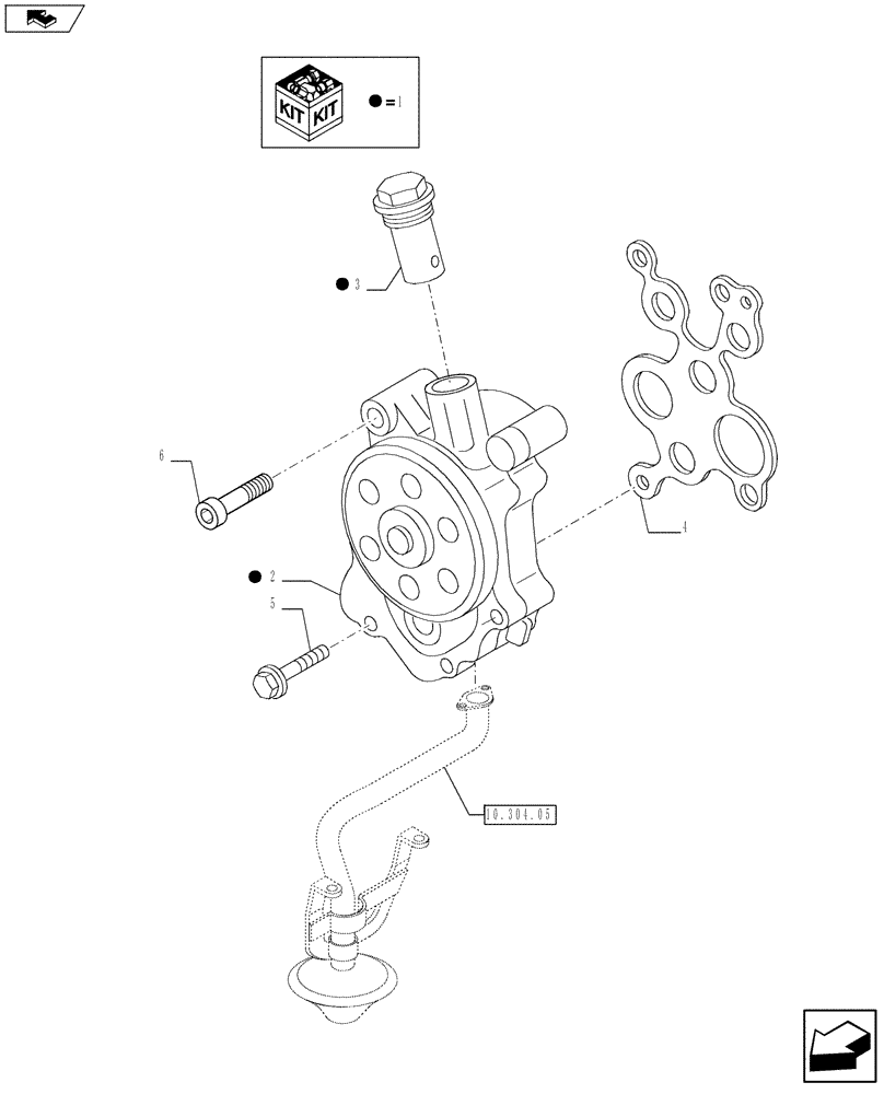 Схема запчастей Case F3BE0684N E916 - (10.304.01[02]) - OIL PUMP - ENGINE (504361003) (10) - ENGINE