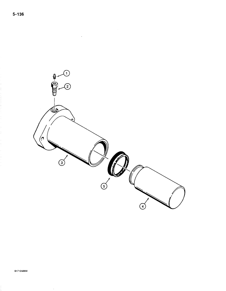 Схема запчастей Case 1187B - (5-136) - TRACK ADJUSTMENT CYLINDER (11) - TRACKS/STEERING