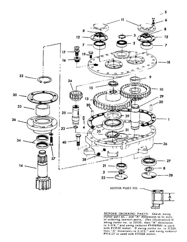 Схема запчастей Case 30YM - (050) - SWING REDUCER, RATIO 10.06 : 1 (07) - HYDRAULIC SYSTEM