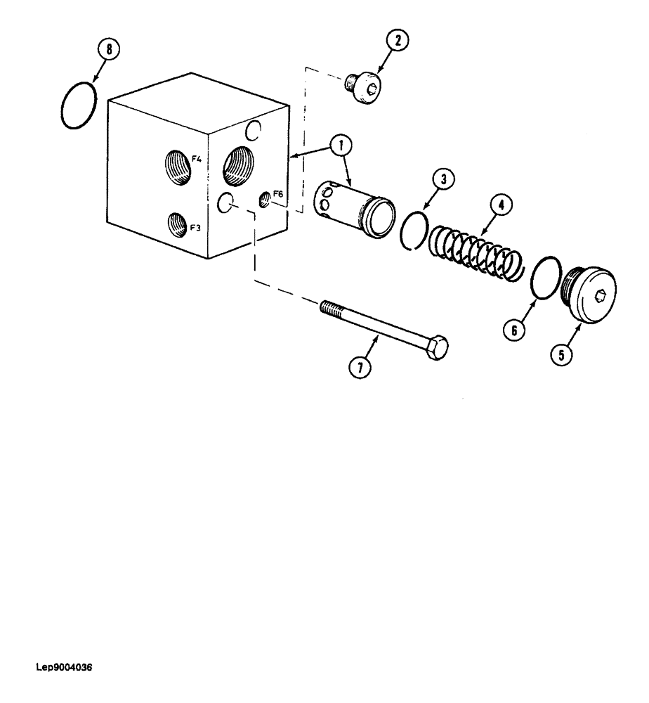 Схема запчастей Case 688 - (8-088) - ATTACHMENT CONTROL VALVE BLOCK (08) - HYDRAULICS