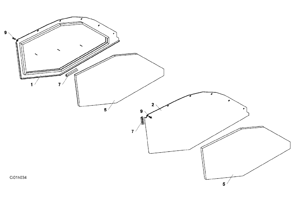 Схема запчастей Case SV223 - (12-026-00[01]) - FENDER (12) - Chassis/Attachments