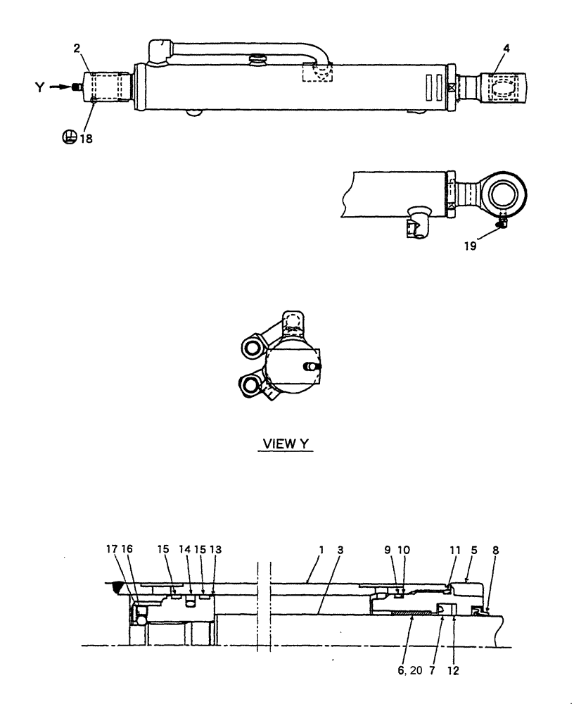 Схема запчастей Case CX22B - (HC700-01[1]) - CYLINDER BUCKET (35) - HYDRAULIC SYSTEMS