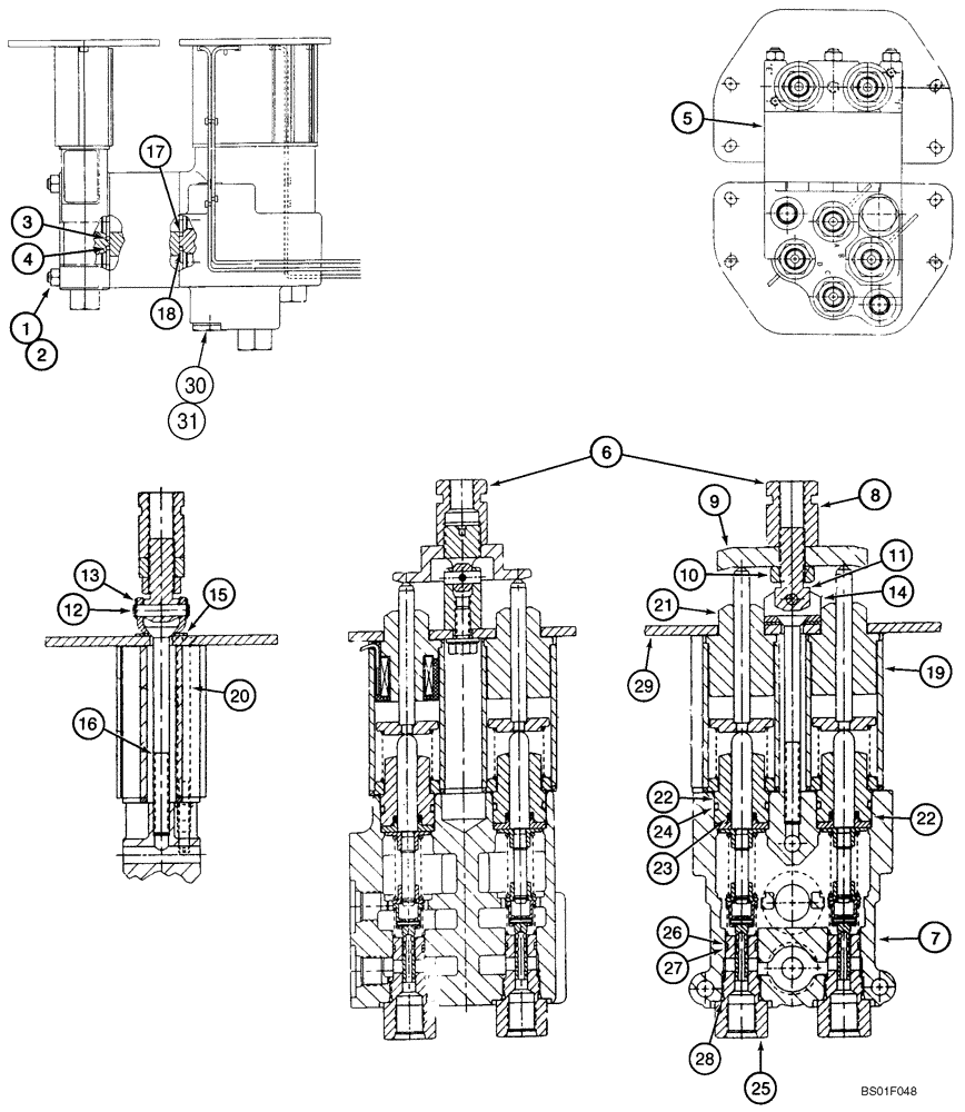 Схема запчастей Case 921C - (08-42) - VALVE ASSY - REMOTE CONTROL, DUAL LEVER (08) - HYDRAULICS