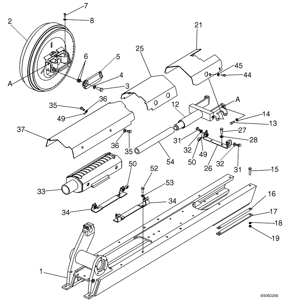 Схема запчастей Case 1150K - (05-02) - IDLER - RECOIL SYSTEM (11) - TRACKS/STEERING