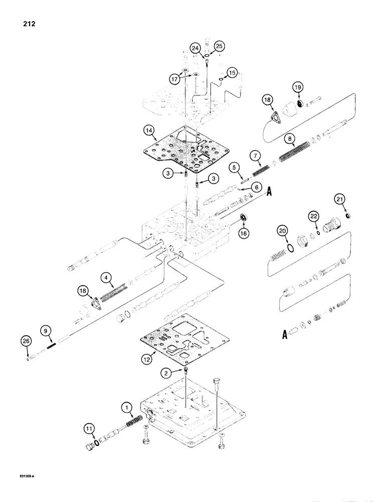 Схема запчастей Case 1150D - (212) - TRANSMISSION SERVICE KITS, CONTROL VALVE OVERHAUL AND SEAL KIT (06) - POWER TRAIN