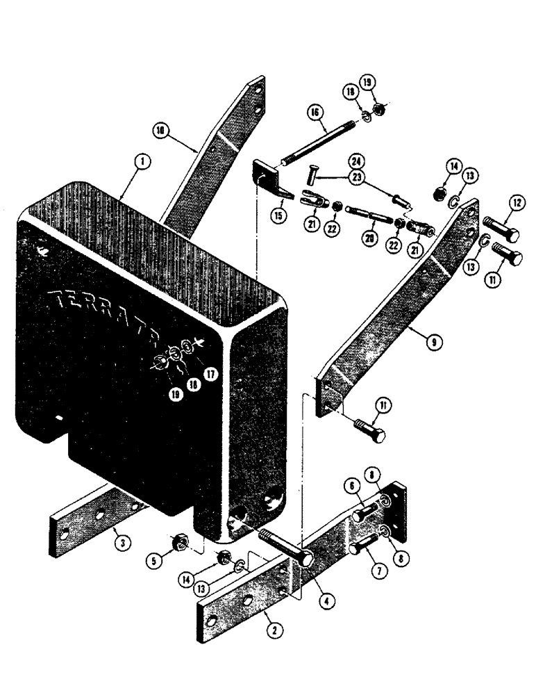 Схема запчастей Case 600 - (152) - COUNTERWEIGHT INSTALLATION (REAR) (05) - UPPERSTRUCTURE CHASSIS