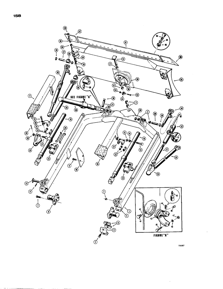 Схема запчастей Case 850 - (158) - POWER ANGLING DOZER (07) - HYDRAULIC SYSTEM