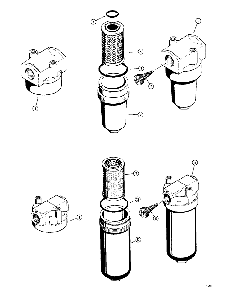 Схема запчастей Case 310G - (234) - D32254 HYDRAULIC OIL FILTER (07) - HYDRAULIC SYSTEM