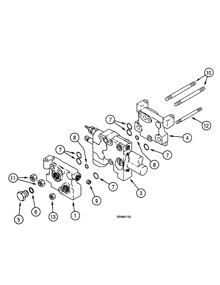 Схема запчастей Case 570LXT - (8-114) - AUXILIARY VALVE, HAND HELD HYDRAULICS, ONE SPOOL (08) - HYDRAULICS