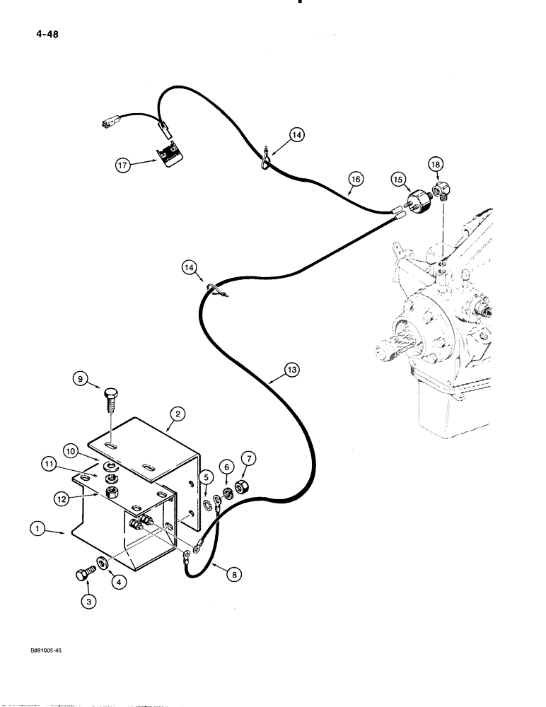 Схема запчастей Case 480E LL - (4-48) - BACKUP ALARM (04) - ELECTRICAL SYSTEMS