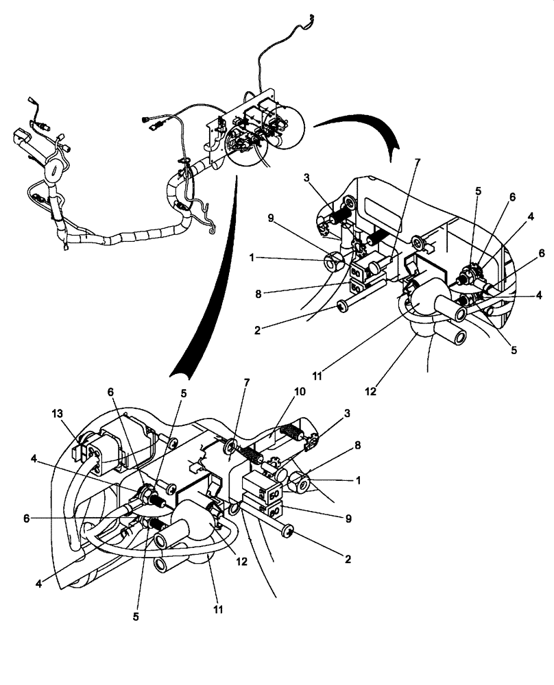 Схема запчастей Case 650L - (55.100.04[02]) - HARNESS, MAIN ROPS (55) - ELECTRICAL SYSTEMS