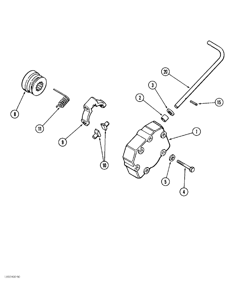 Схема запчастей Case 480F - (6-58) - TRANSAXLE, DIFFERENTIAL LOCK (06) - POWER TRAIN