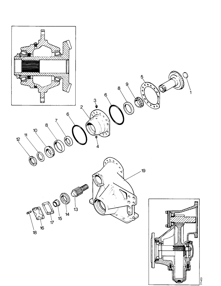 Схема запчастей Case 850 - (C02-1) - PINION AND SHAFT (03) - TRANSMISSION