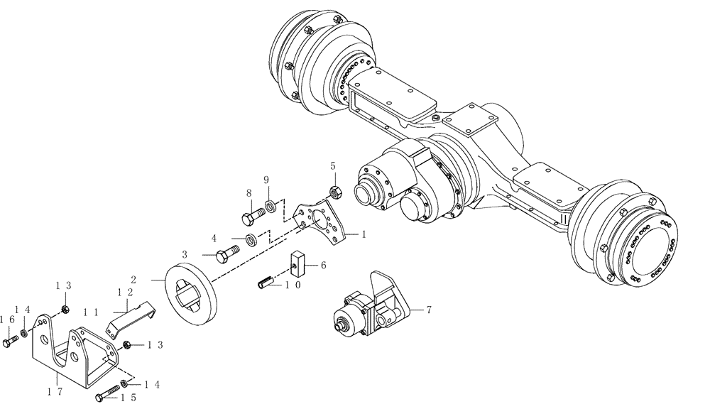 Схема запчастей Case 325 - (2.369[07]) - INTERMEDIATE AXLE - BRAKE CALIPER - BSN HHD000243 (11) - AXLES/WHEELS