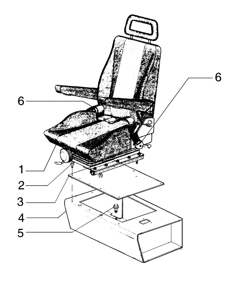 Схема запчастей Case 865B - (09-57[01]) - SEAT - MOUNTING AND BRACKET (09) - CHASSIS/ATTACHMENTS