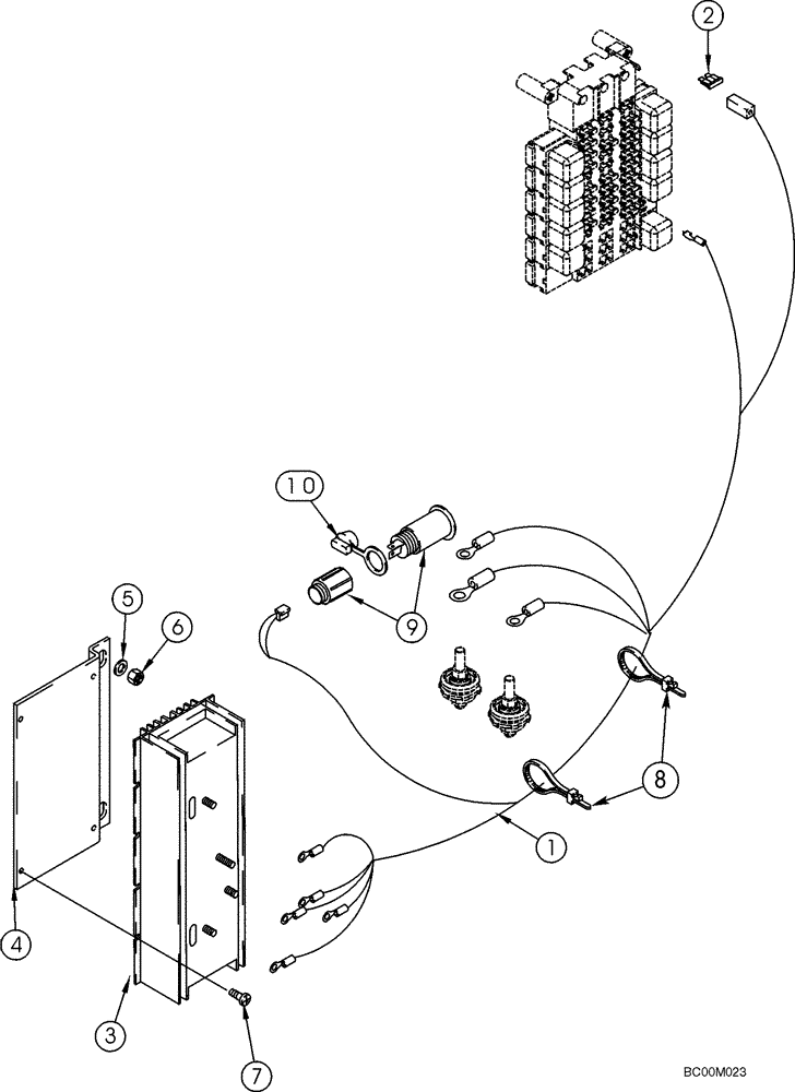 Схема запчастей Case 521D - (04-29) - CONVERTER, POWER OUTLET - MOUNTING (04) - ELECTRICAL SYSTEMS