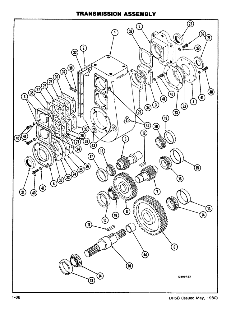 Схема запчастей Case DH5 - (1-66) - TRANSMISSION ASSEMBLY (21) - TRANSMISSION