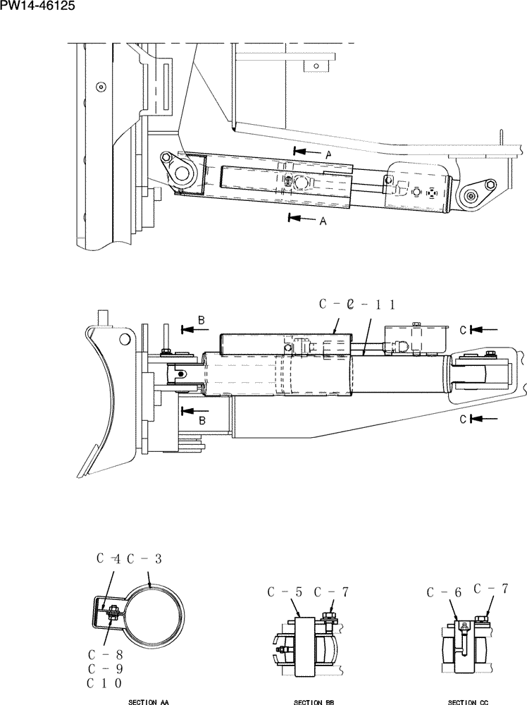 Схема запчастей Case CX31B - (420-72[2]) - DOZER ASSEMBLY, ANGLE DOZER (56) - GRAPE HARVESTER SHAKERS