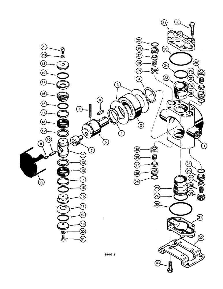 Схема запчастей Case 660 - (9-096) - HYDRA-BORER WATER PUMP ASSEMBLY - H668442 (09) - CHASSIS/ATTACHMENTS