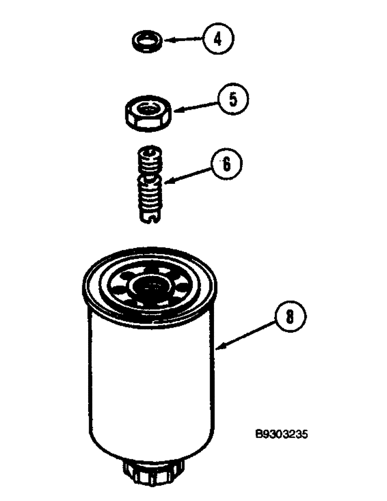 Схема запчастей Case 660 - (3-08) - FUEL FILTER, 4-390 ENGINE (03) - FUEL SYSTEM