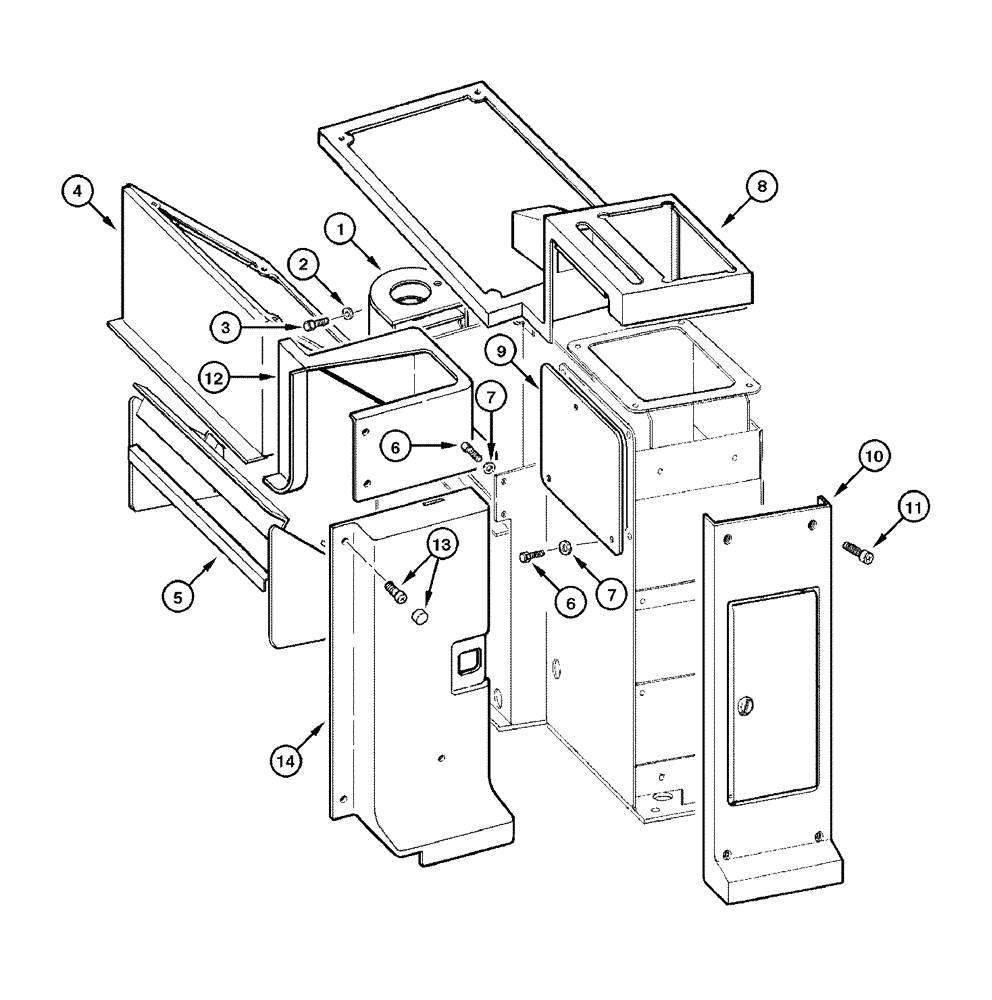 Схема запчастей Case 865 DHP - (9-050) - CONSOLE COVERS (09) - CHASSIS