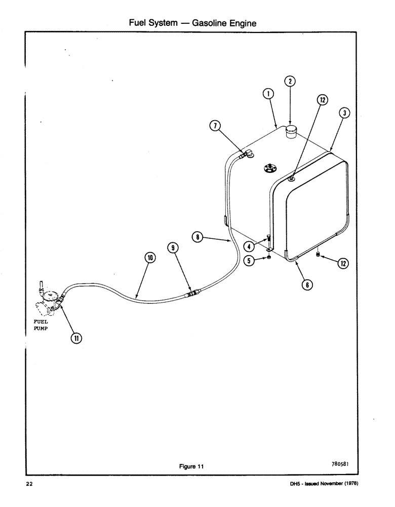 Схема запчастей Case DH5 - (022) - FUEL SYSTEM - GASOLINE ENGINE (10) - ENGINE