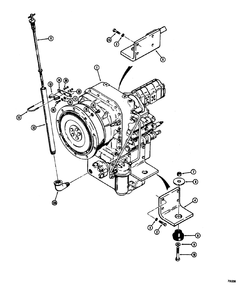 Схема запчастей Case W20 - (130) - TRANSMISSION AND RELATED PARTS (06) - POWER TRAIN