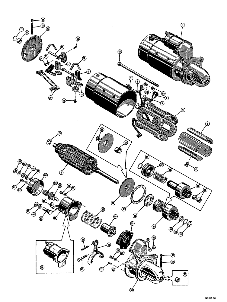 Схема запчастей Case 310E - (033) - G44927 STARTER - DIESEL (06) - ELECTRICAL SYSTEMS