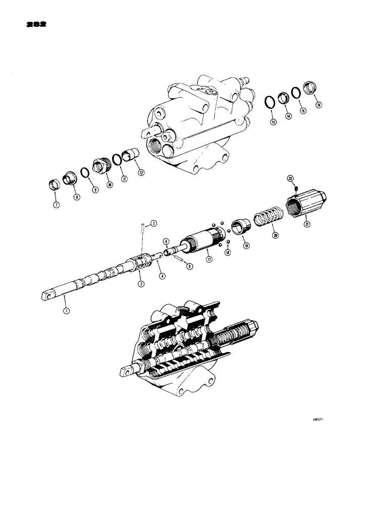 Схема запчастей Case 450 - (282) - 4 POSITION SPOOLS (07) - HYDRAULIC SYSTEM