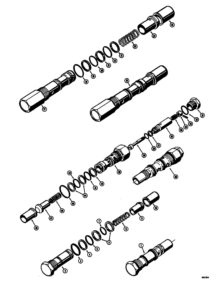 Схема запчастей Case W26B - (446) - L46161 AND L46162 LOADER CONTROL VALVES CHECK VALVE (08) - HYDRAULICS