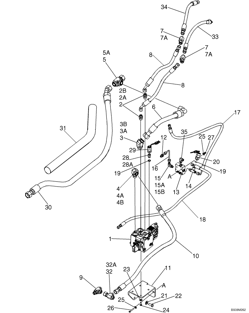 Схема запчастей Case 521E - (05-12) - JOYSTICK STEERING - HYDRAULICS (05) - STEERING