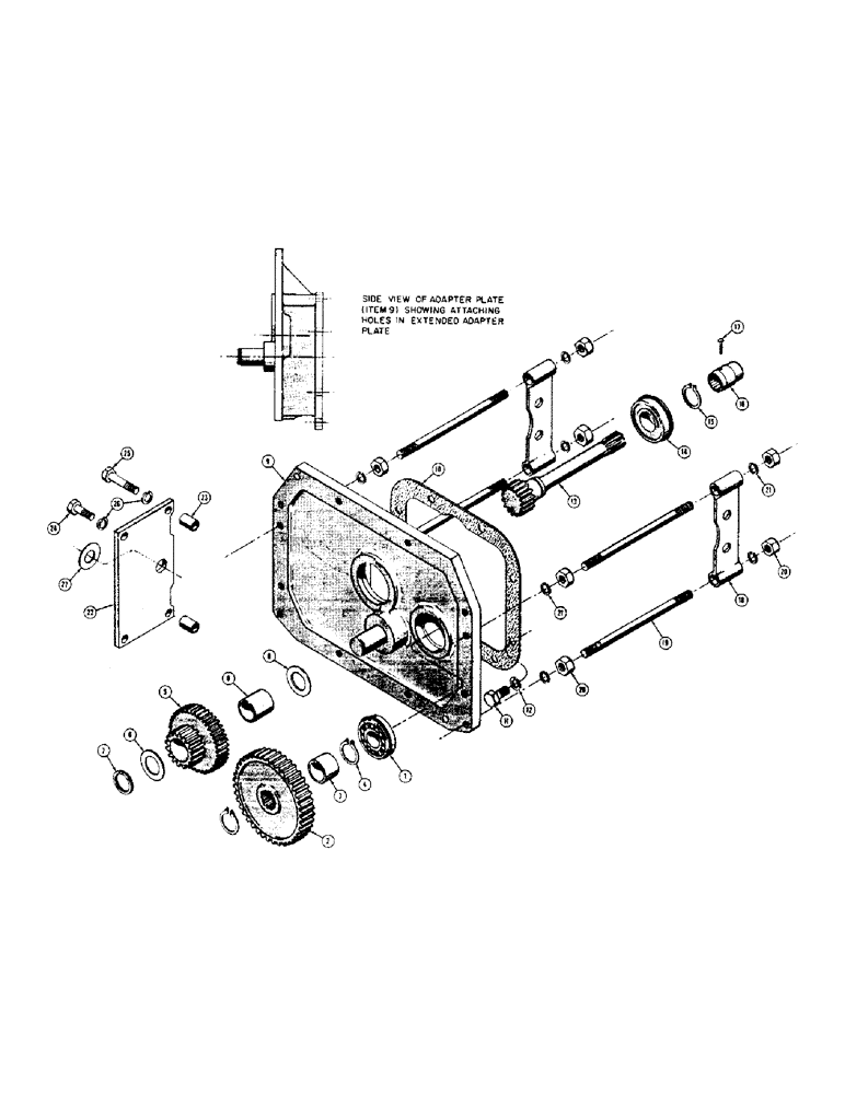 Схема запчастей Case 420 - (190) - C-3 WINCH ADAPTER (WITH EXTENDED ADAPTER PLATE) (05) - UPPERSTRUCTURE CHASSIS